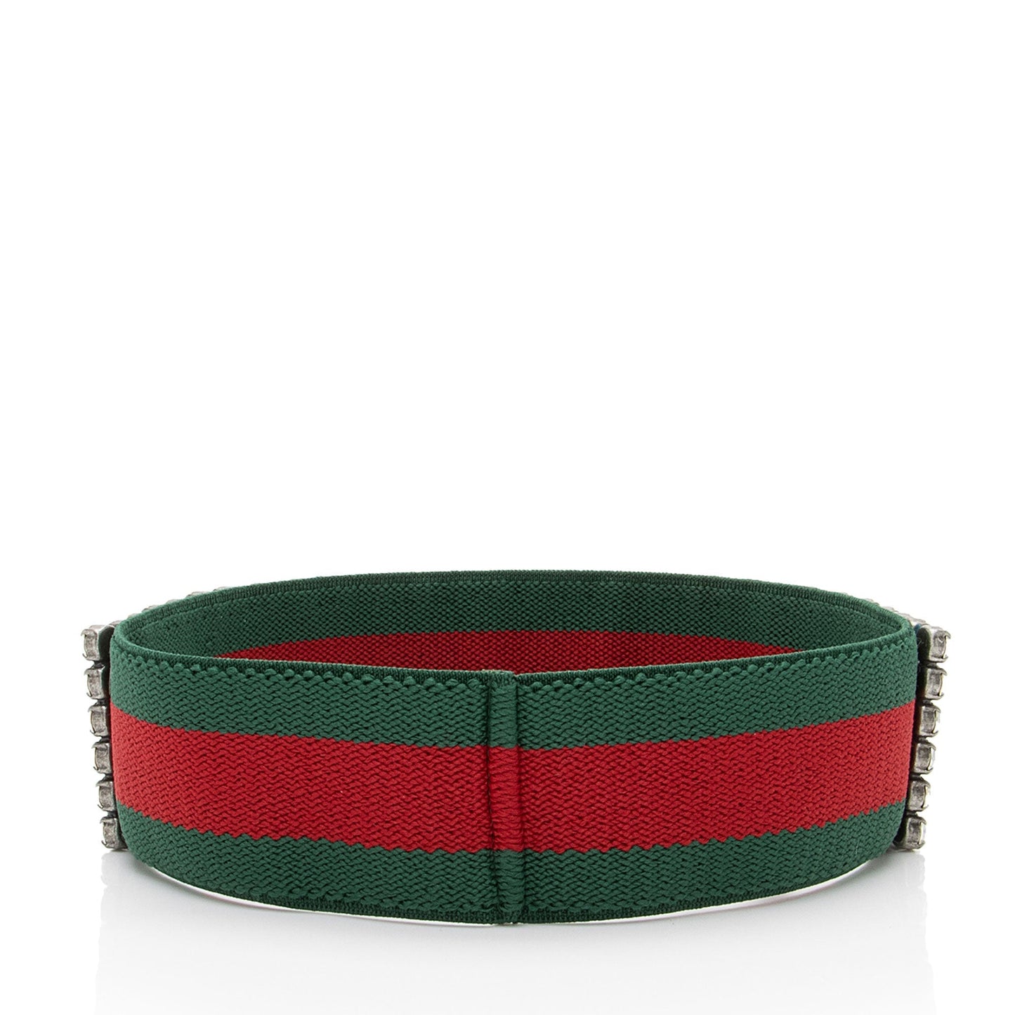 Gucci Crystal Web Headband Nylon Red Green Handbag