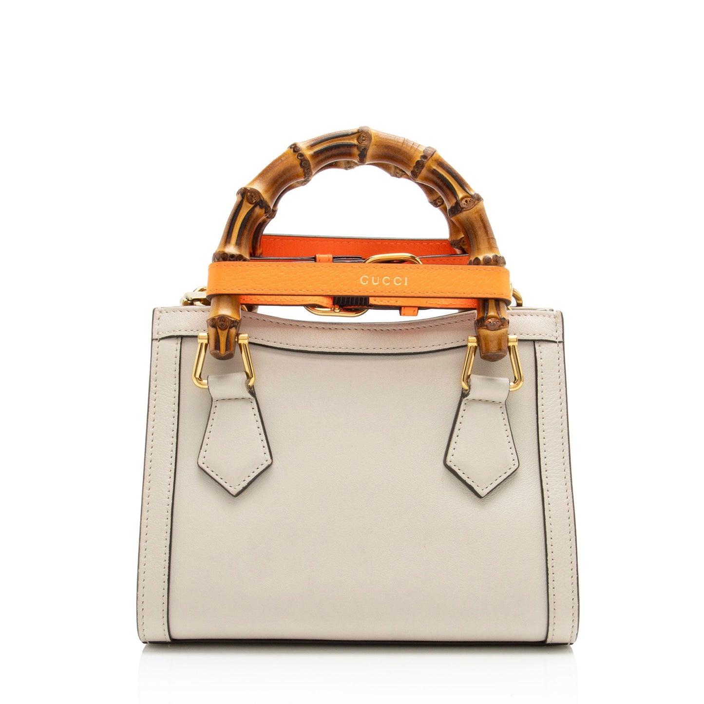 Gucci Cuir Bamboo Diana SHF-Mtoamr Leather Brown Beige Mini Crossbody Bag