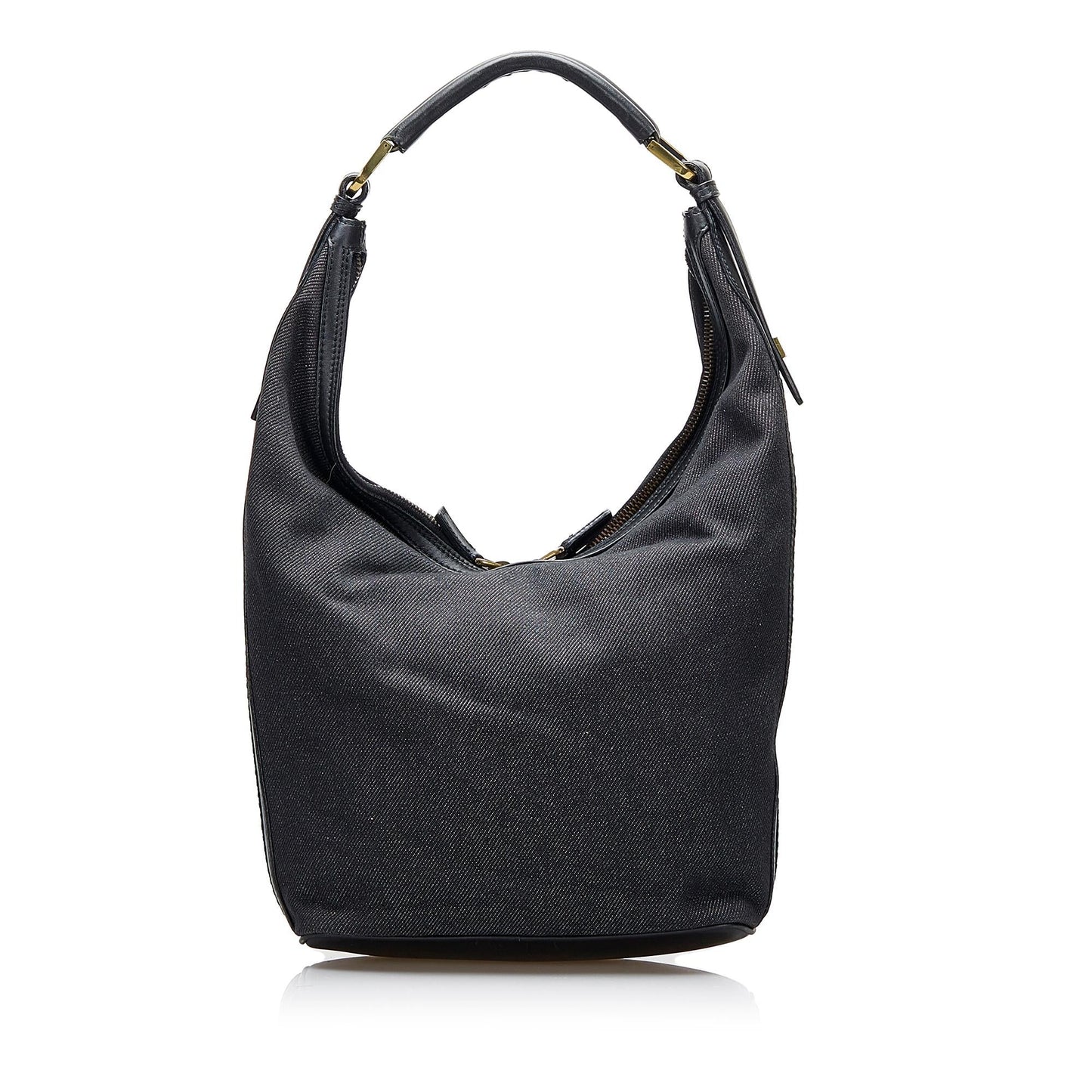 Gucci Web SHG-wuzFkd Denim Calf Grey Shoulder Bag