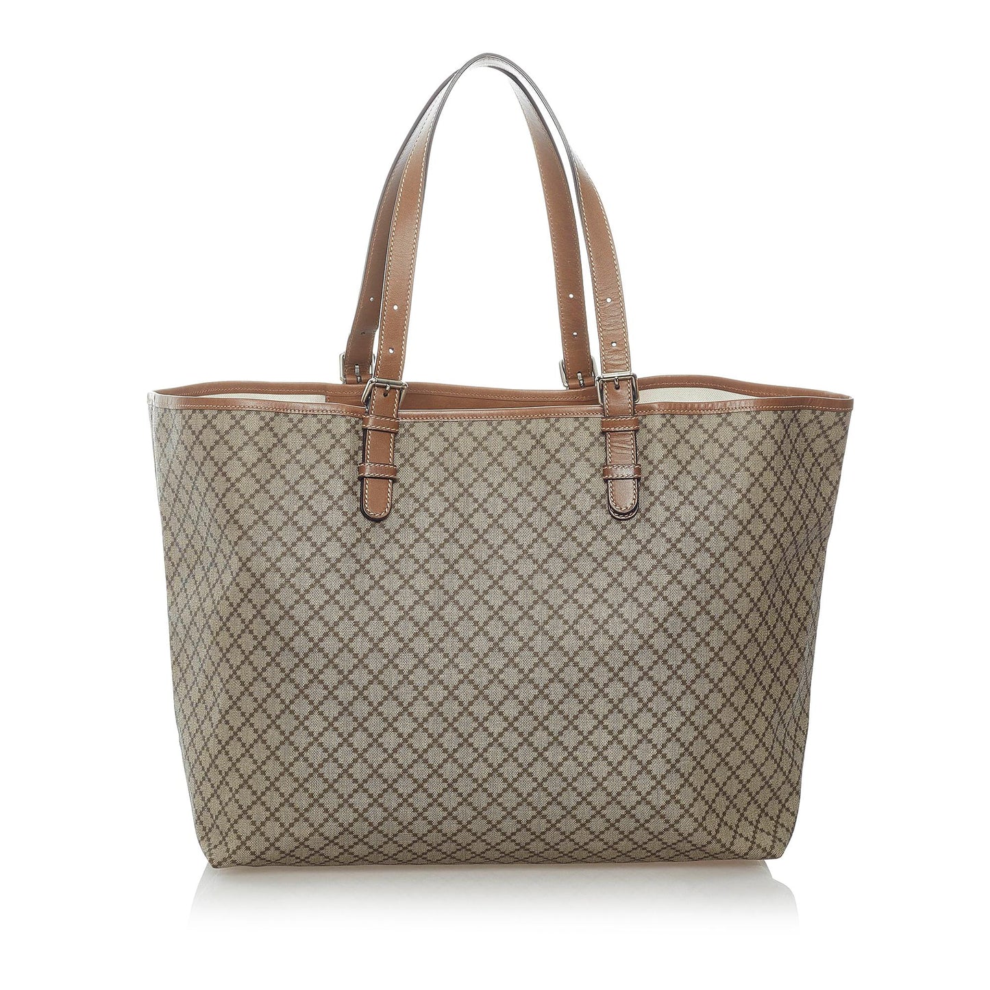 Gucci Diamante SHG Canvas Brown Tote Bag Bag Shg