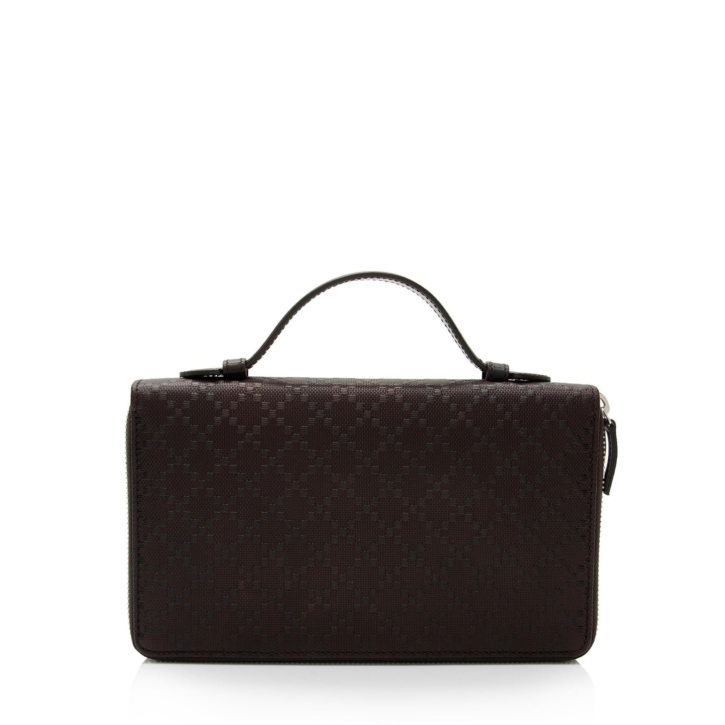 Gucci Diamante Document Case SHF-pGklZA Leather Canvas Brown Travel Bag