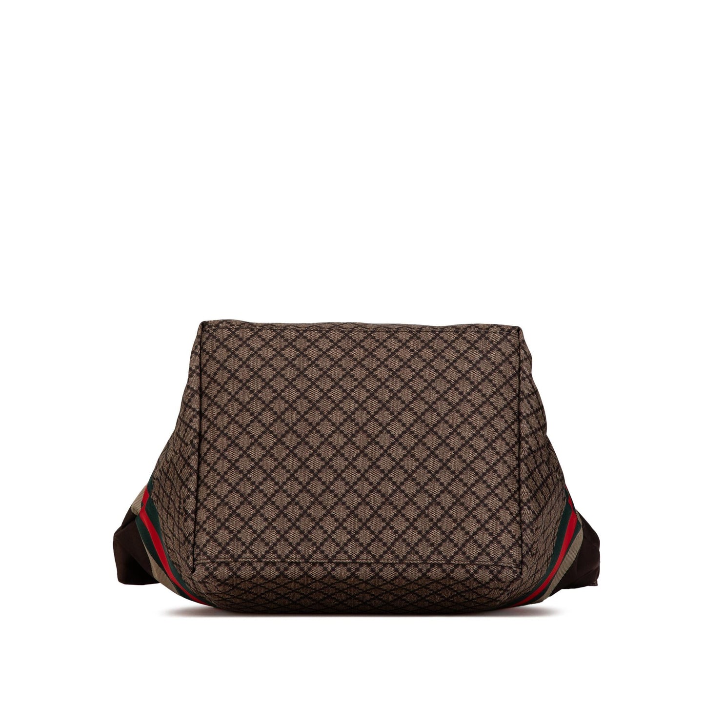 Gucci Diamante Web Nylon Brown Tote Bag