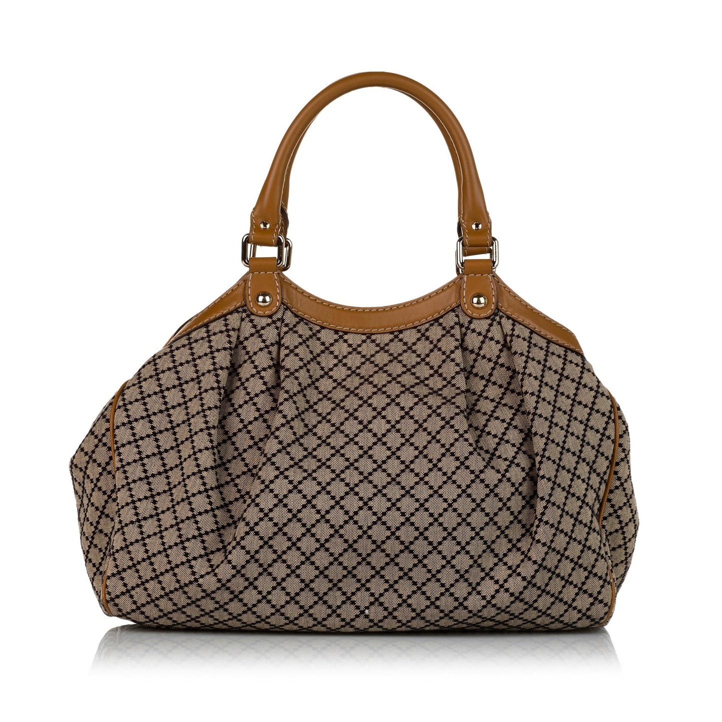 Gucci Diamante Sukey SHG Canvas Brown Tote Bag