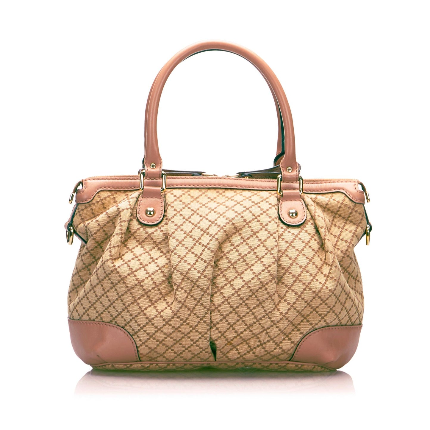 Gucci Diamante Sukey SHG-u1rXKu Canvas Brown Satchel Bag