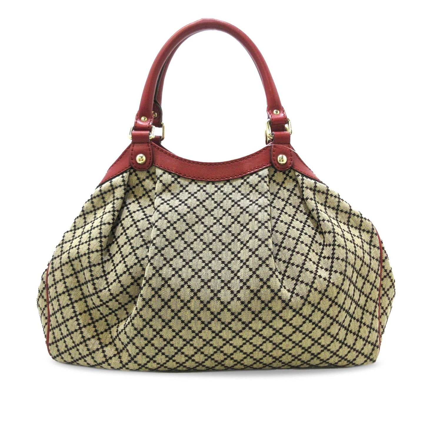 Gucci Diamante Sukey SHG-xsUEnX Canvas Calf Brown Tote Bag