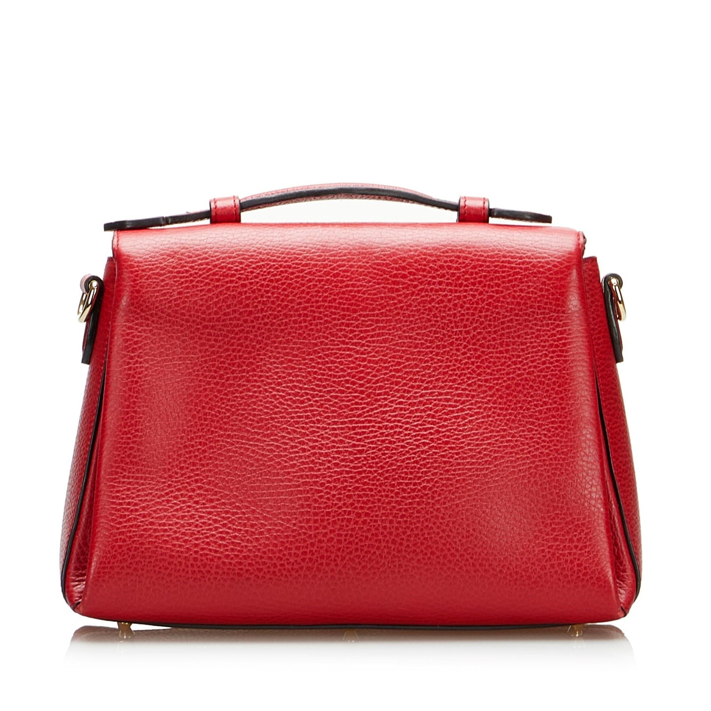 Gucci Dollar Interlocking G SHG-HXo6Cm Calf Red Satchel Bag