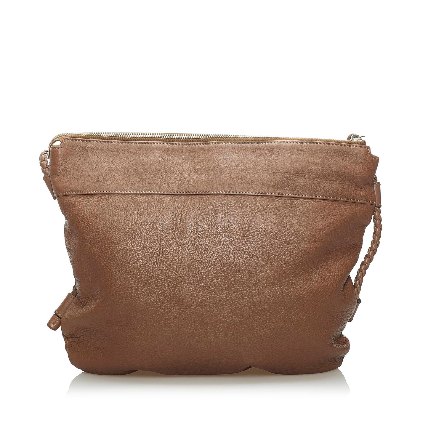 Gucci Double G Braided Strap SHG-deDhdC Leather Calf Brown Crossbody Bag