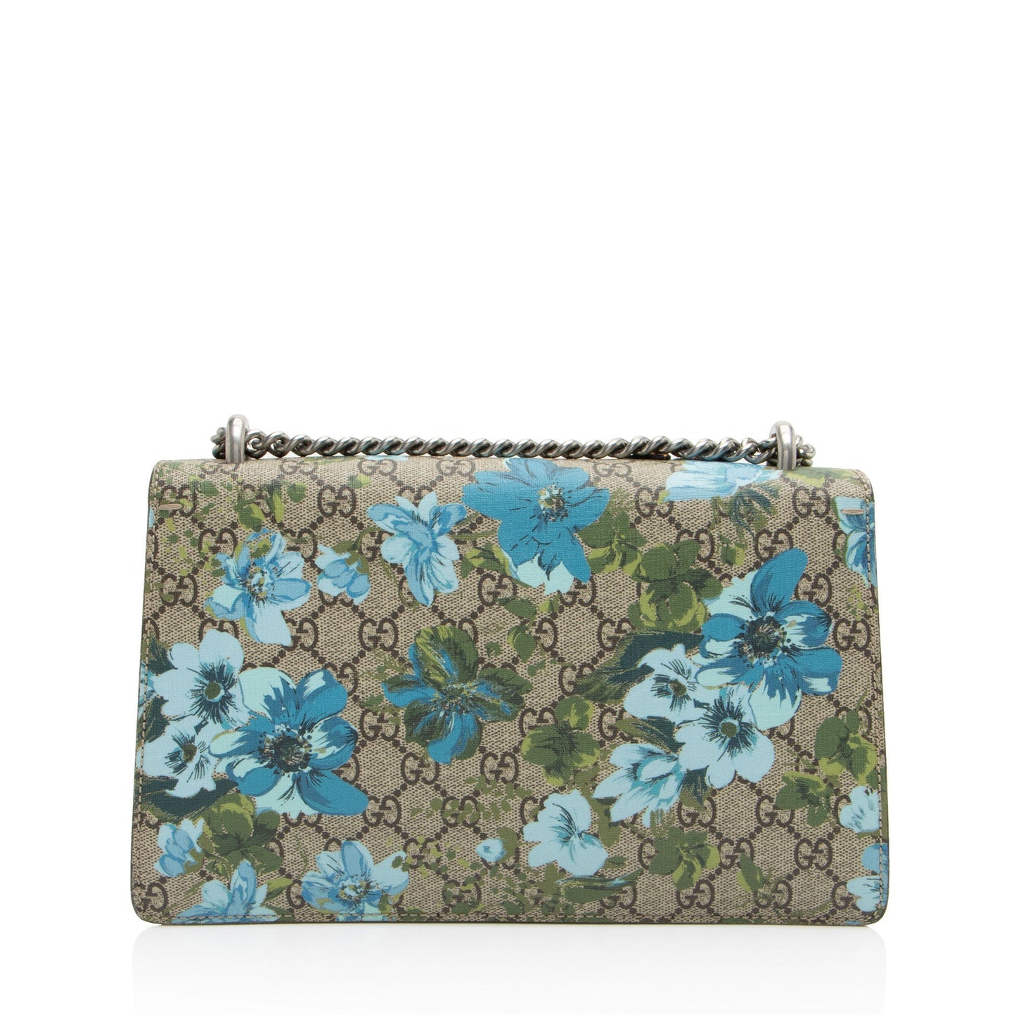 Gucci GG Supreme Blooms Embroidered Dionysus Canvas Suede Beige Small Shoulder Bag