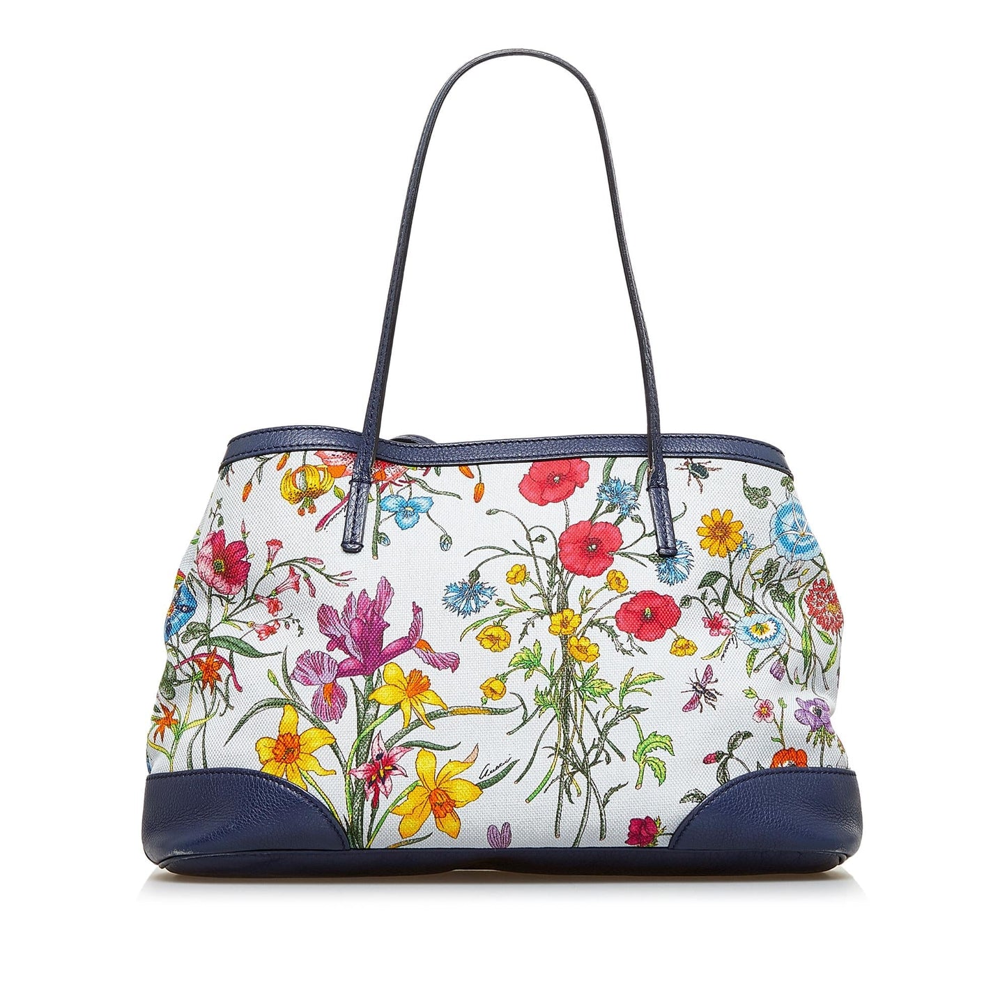 Gucci Flora SHG-azOVqp Canvas Blue Tote Bag