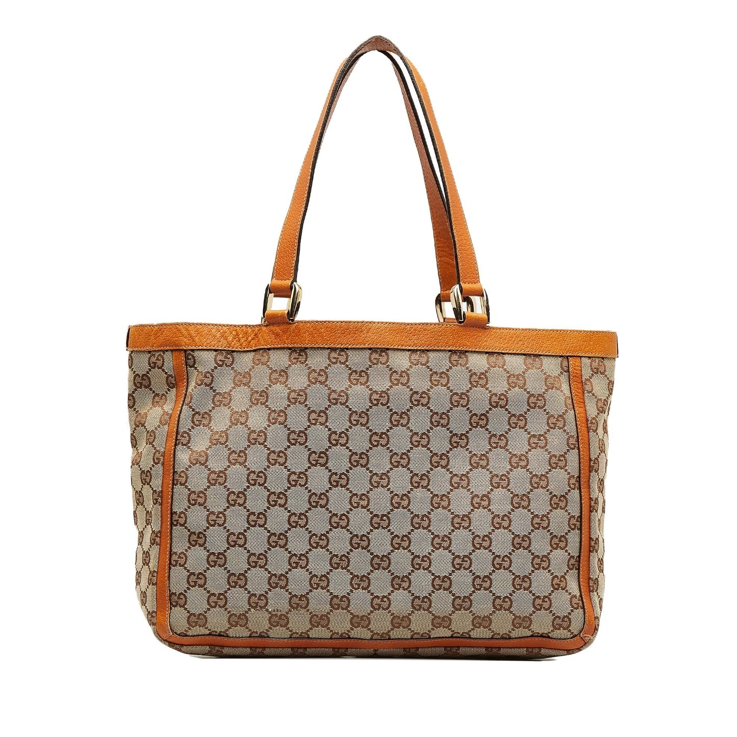 Gucci GG Abbey Pocket SHG-O540WB Canvas Calf Brown Tote Bag