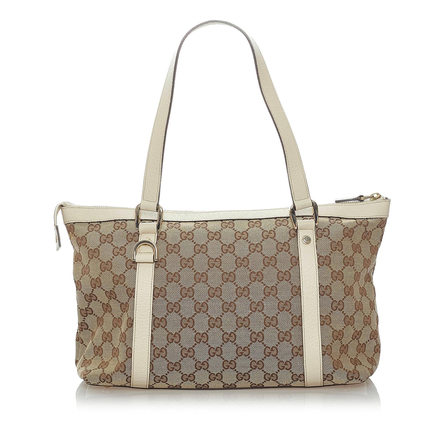 Gucci GG Abbey SHG Canvas White Brown Shoulder Bag 5