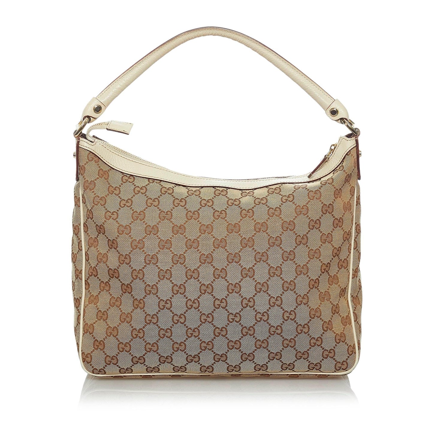 Gucci GG Abbey SHG Canvas White Brown Shoulder Bag