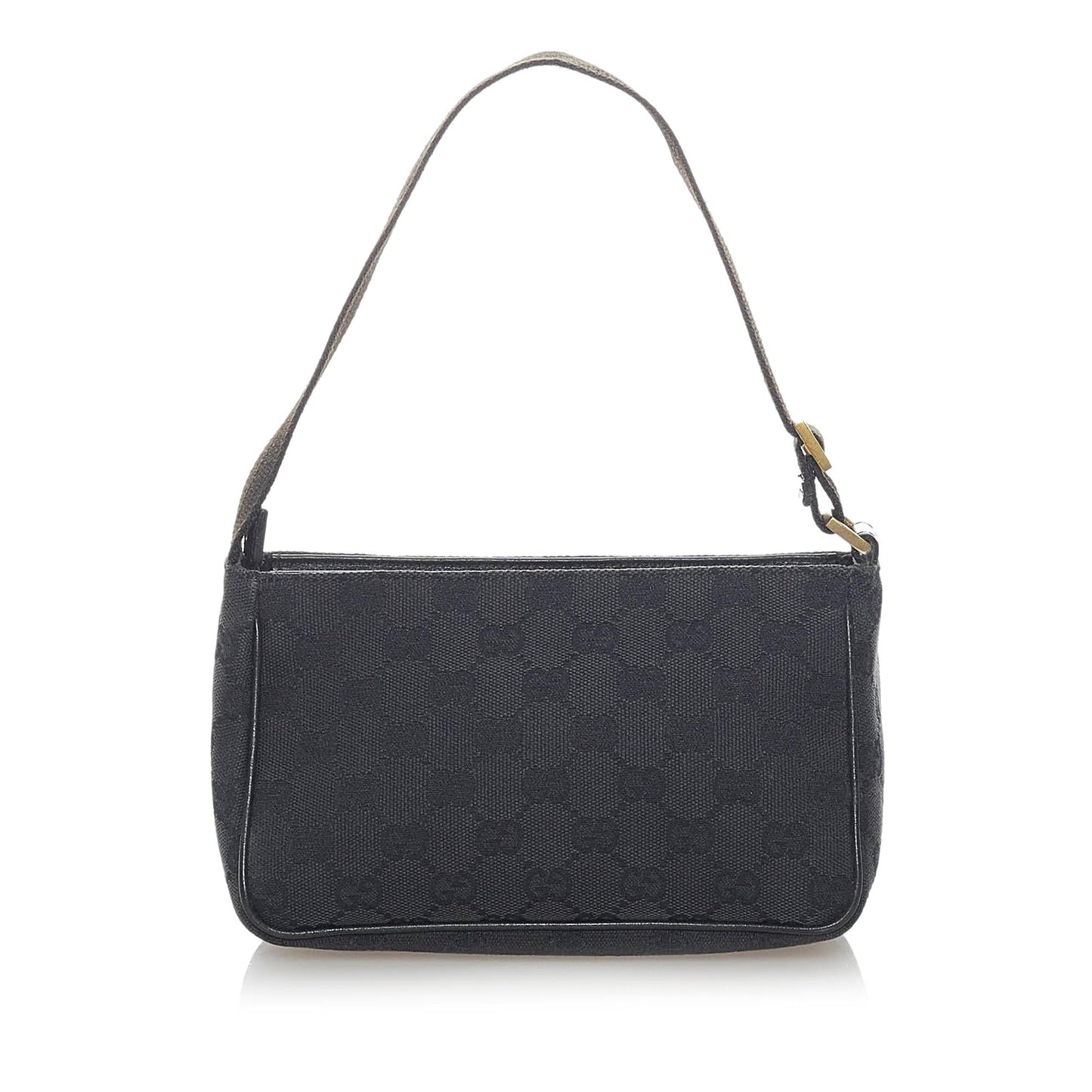 Gucci GG Baguette SHG Canvas Black Handbag