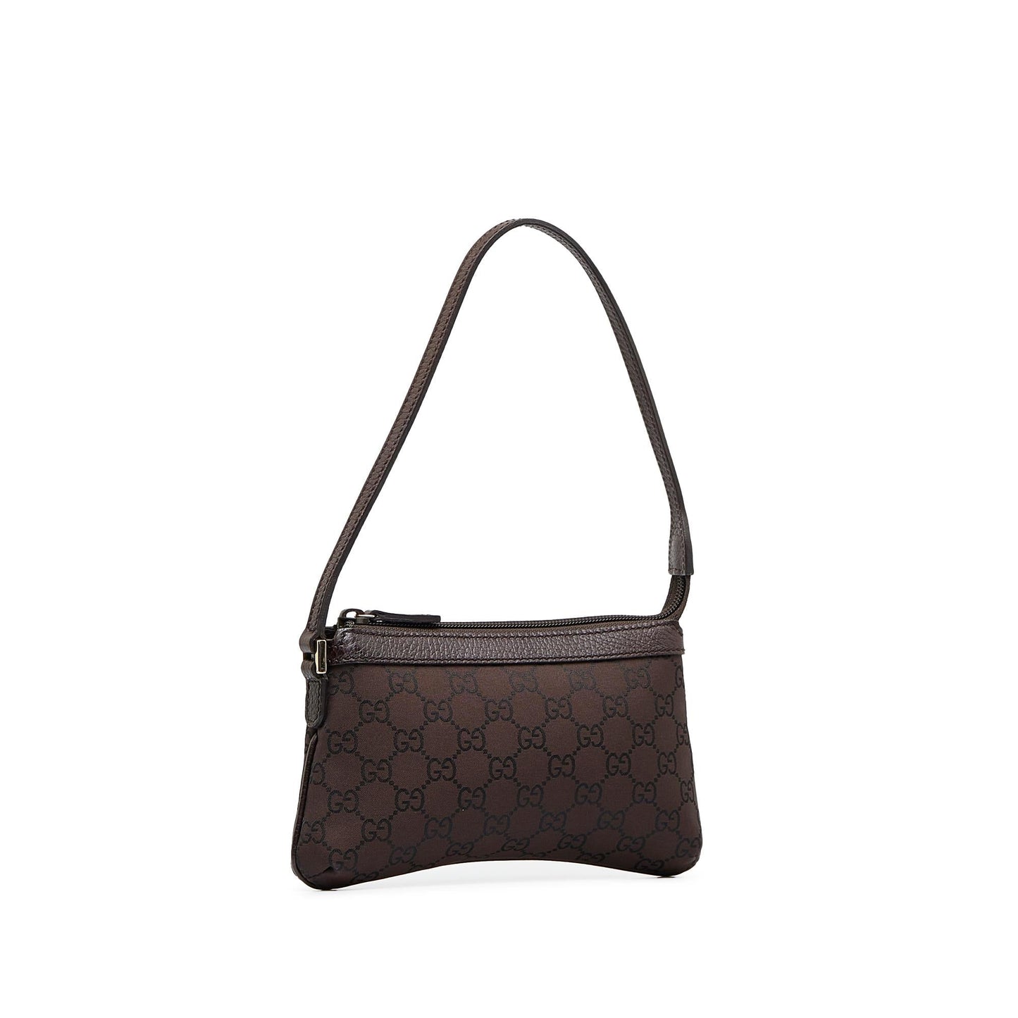 Gucci GG Baguette SHG-KyN01i Canvas Calf Brown Handbag