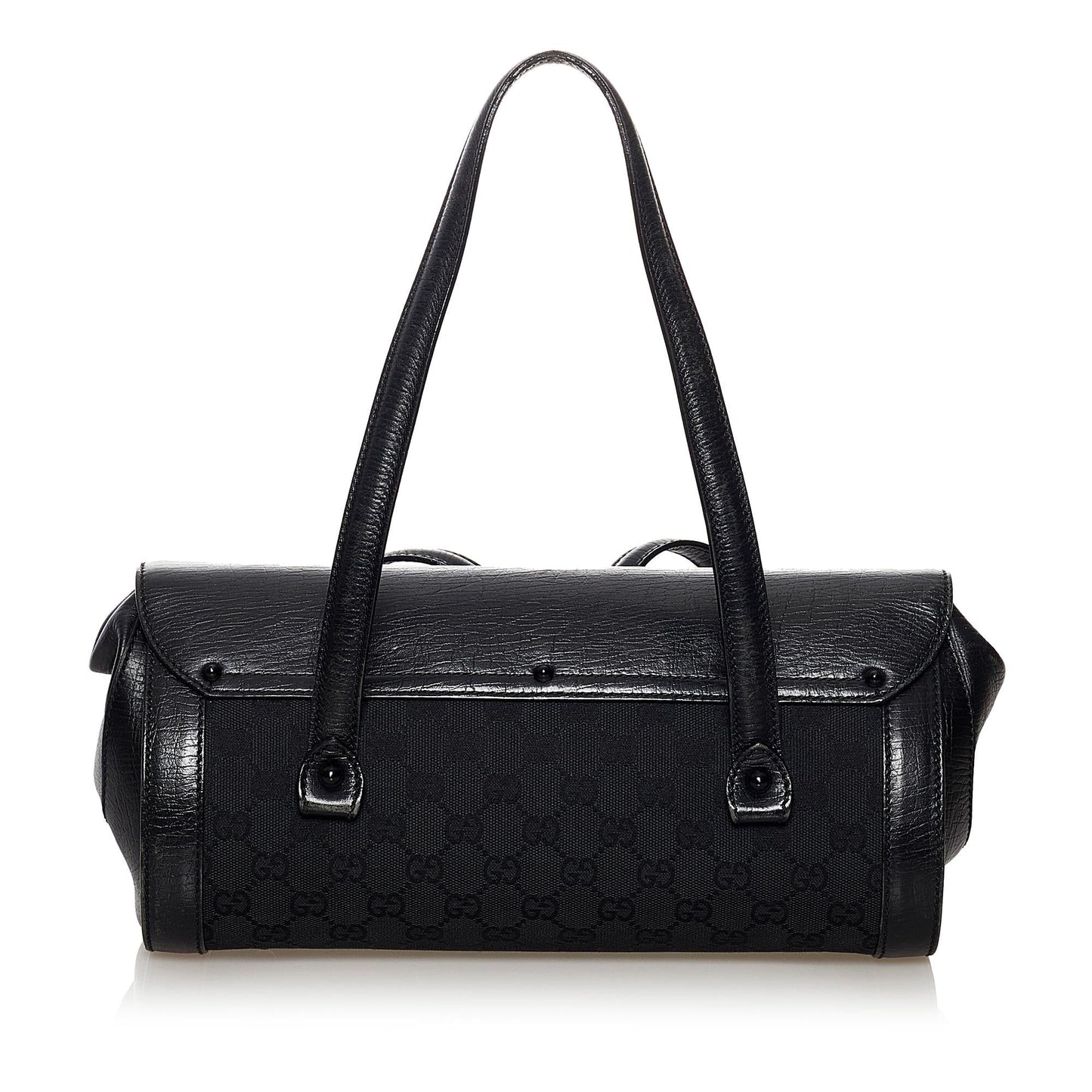 Gucci GG Bamboo Bullet SHG Canvas Black Shoulder Bag