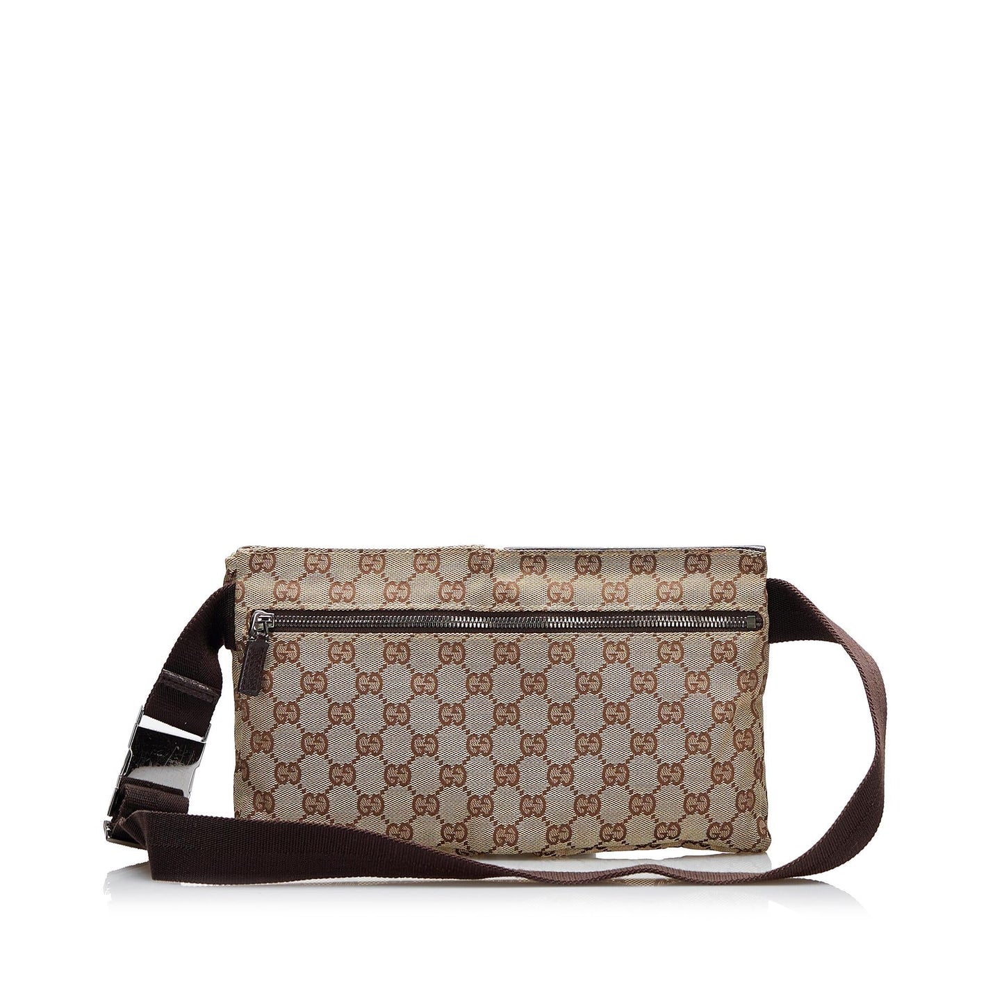 Gucci GG Belt SHG-AkhJj0 Canvas Calf Brown Accessory