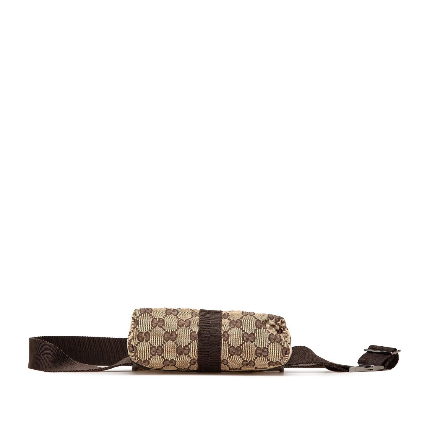 Gucci GG Belt Canvas Calf Brown Accessory