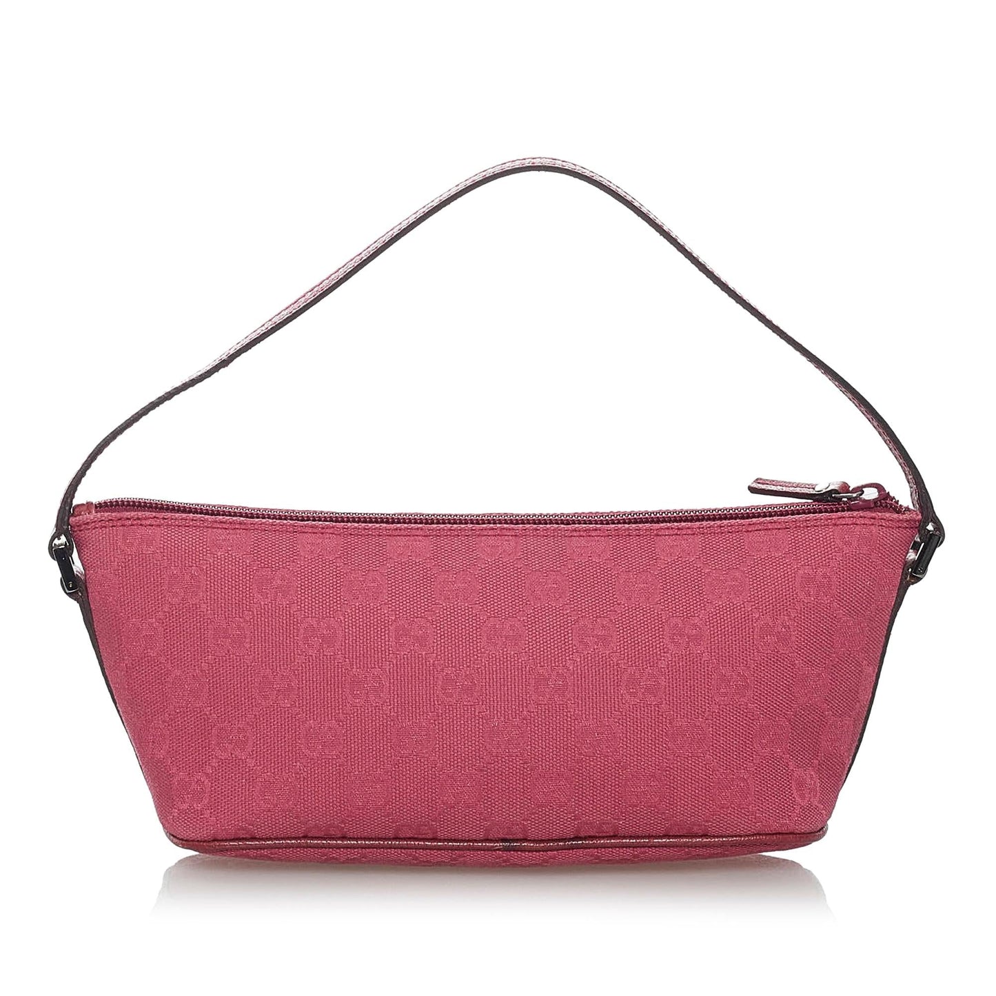 Gucci GG Boat Baguette SHG Canvas Pink Handbag
