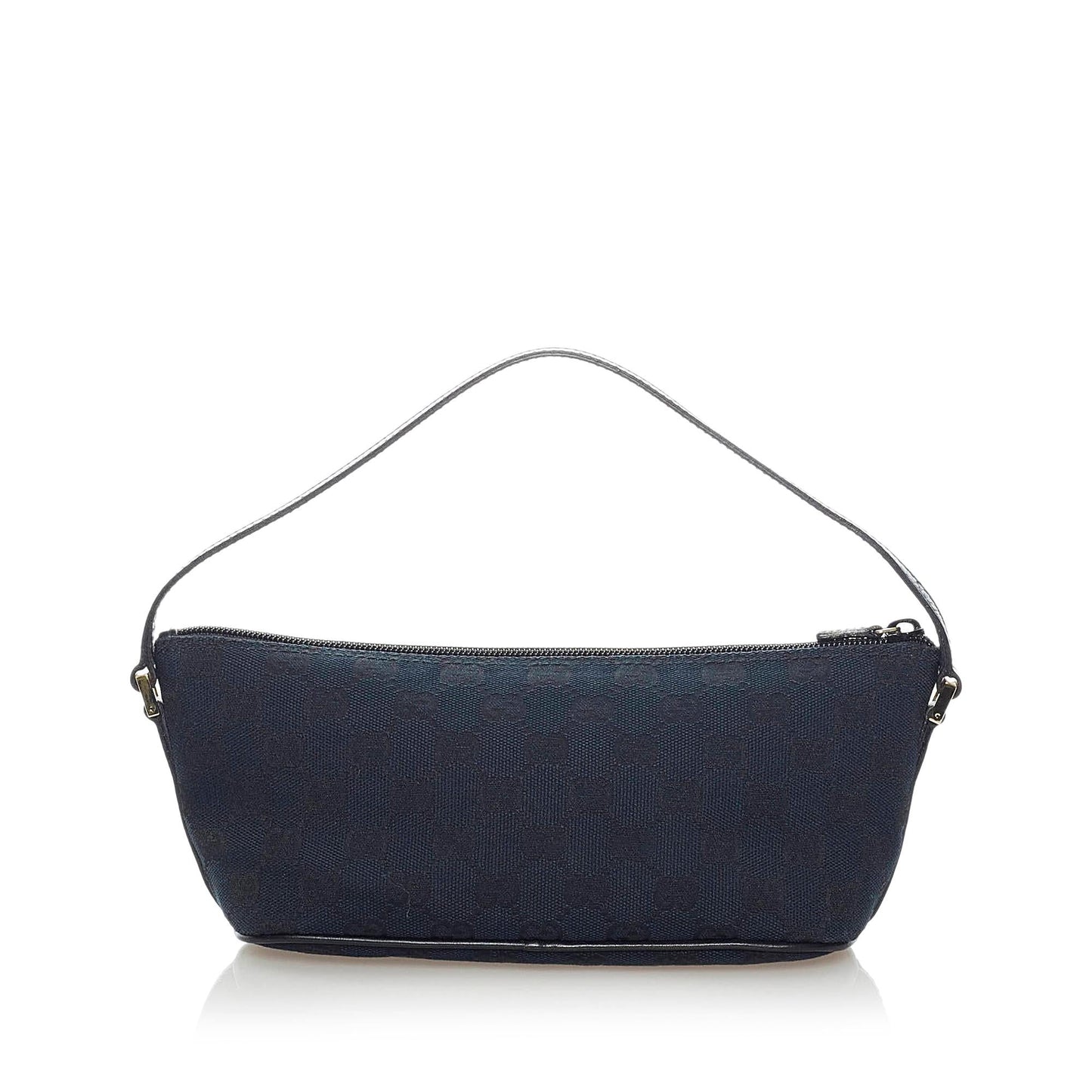 Gucci GG Boat Baguette SHG Canvas Calf Black Handbag 4