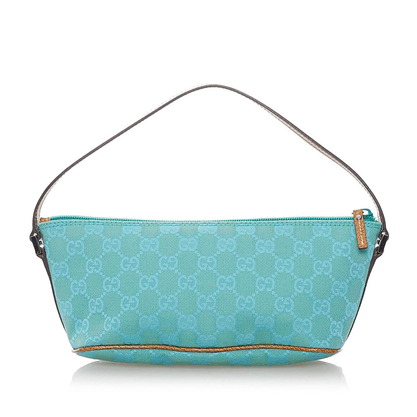 Gucci GG Boat Baguette SHG Canvas Blue Handbag