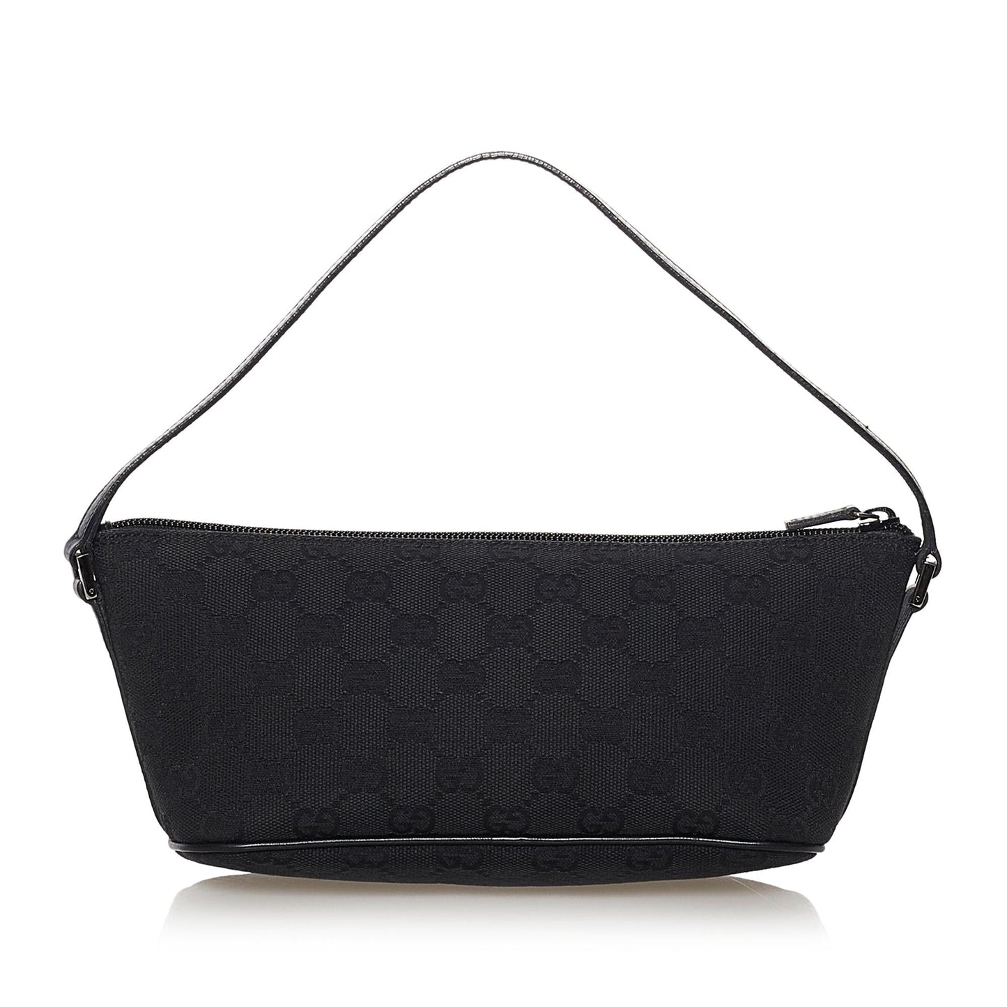 Gucci GG Boat Baguette SHG Canvas Black Handbag 18
