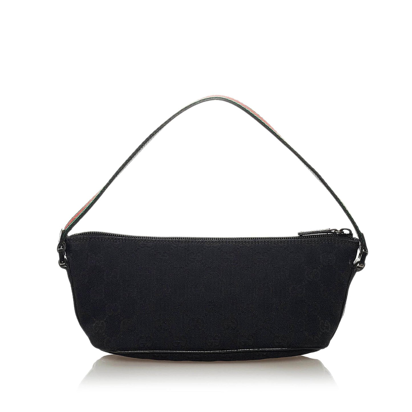 Gucci GG Boat Baguette SHG Canvas Black Handbag 6