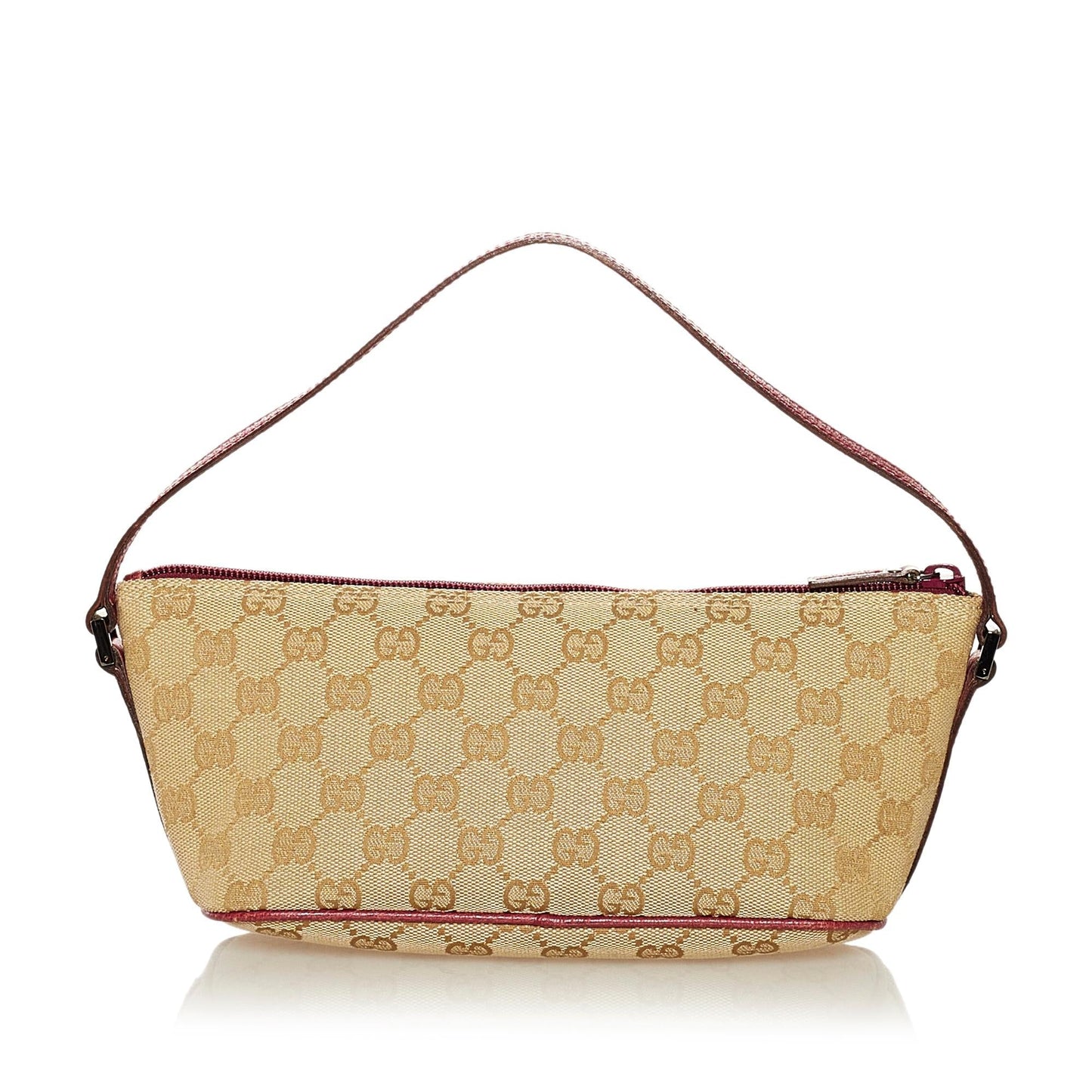 Gucci GG Boat SHG Canvas Brown Handbag