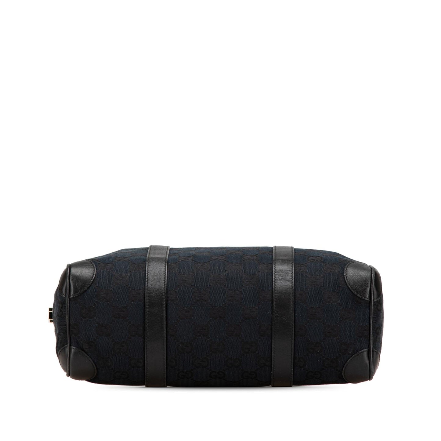 Gucci GG Boston Canvas Blue Satchel Bag