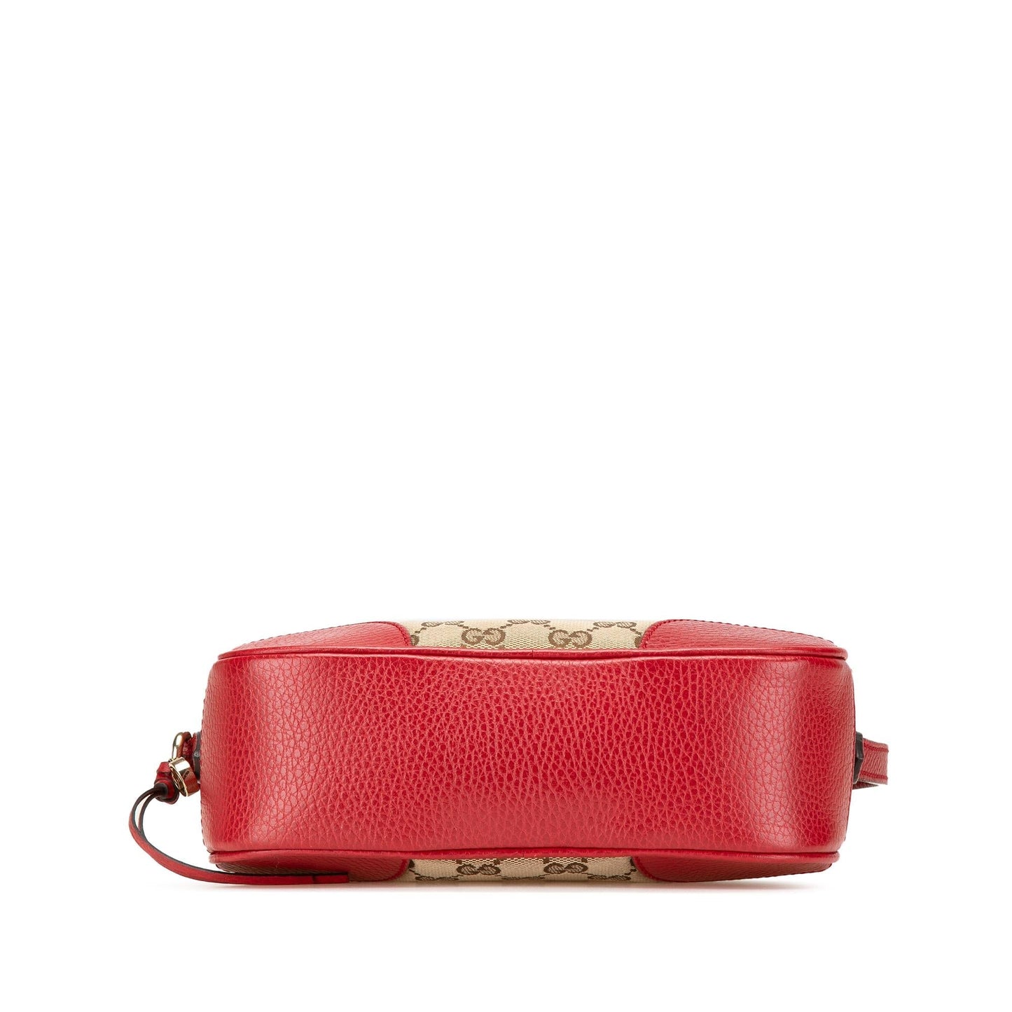Gucci GG Bree Canvas Calf Brown Red Crossbody Bag