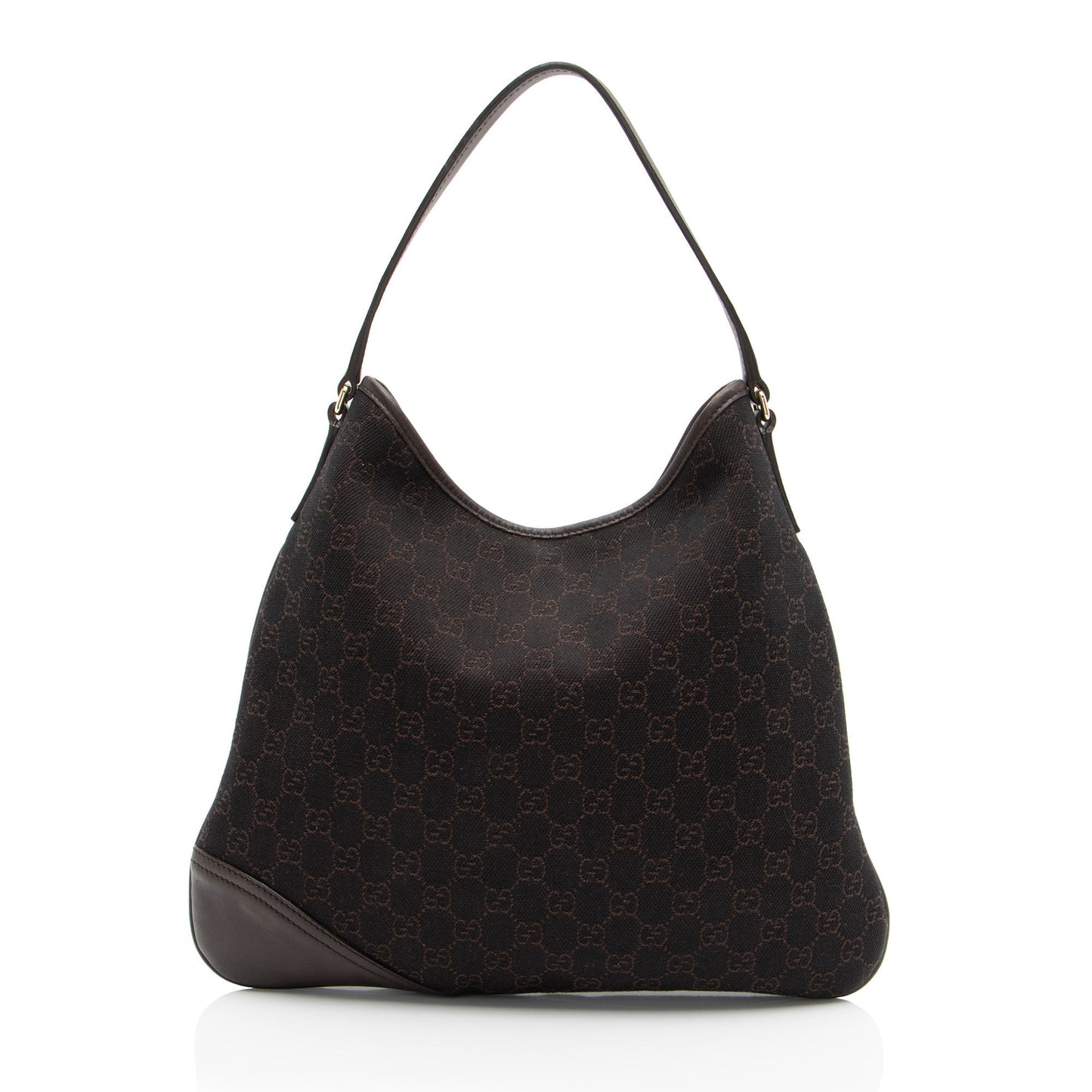 Gucci GG Britt SHF-9NPGMO Leather Canvas Black Medium Shoulder Bag