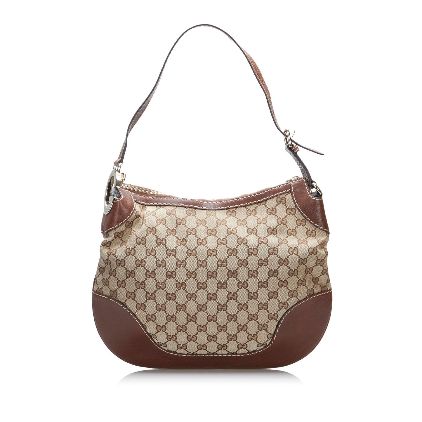 Gucci GG Charlotte SHG-6Saxdy Canvas Calf Brown Shoulder Bag