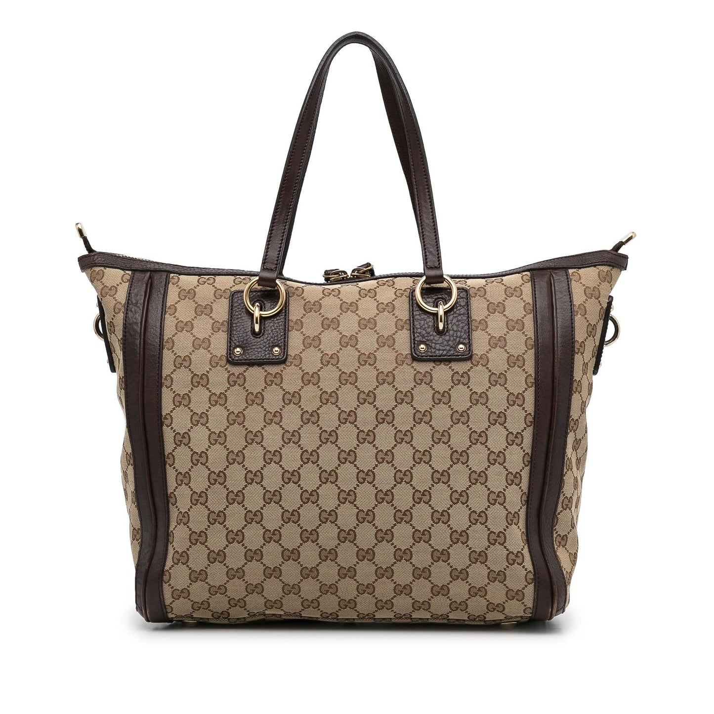 Gucci GG Charm SHG-Hrij6R Canvas Calf Brown Tote Bag