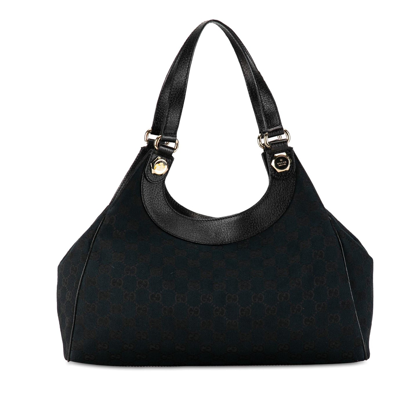 Gucci GG Charmy SHG-6OZToD Canvas Calf Black Shoulder Bag