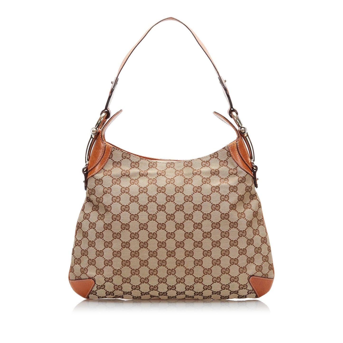 Gucci GG Creole SHG-i7YGnn Canvas Calf Brown Shoulder Bag