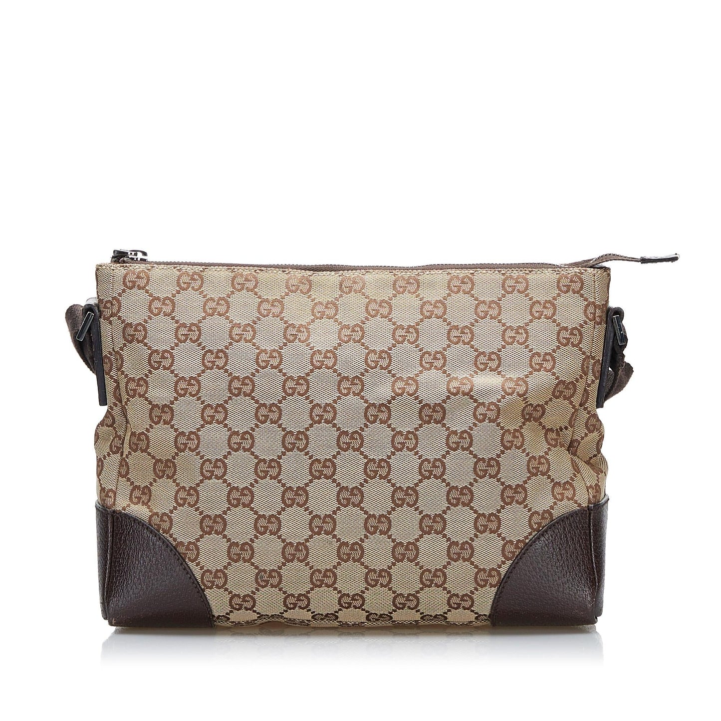 Gucci GG SHG-mbV2Qq Canvas Calf Brown Crossbody Bag