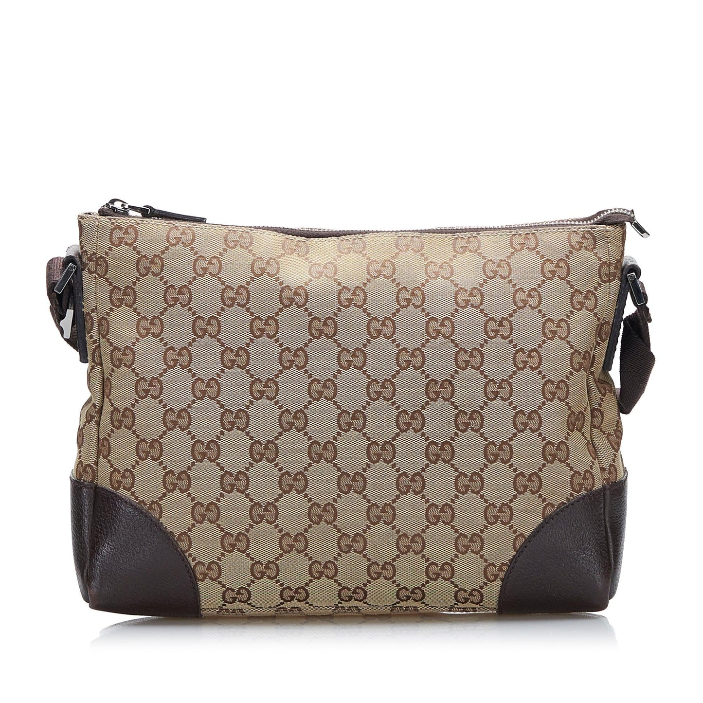 Gucci GG SHG-I6scNT Canvas Calf Brown Crossbody Bag