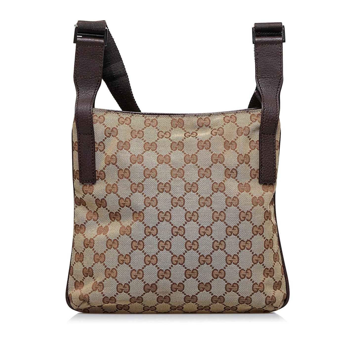 Gucci GG SHG-KjzGux Canvas Calf Brown Crossbody Bag