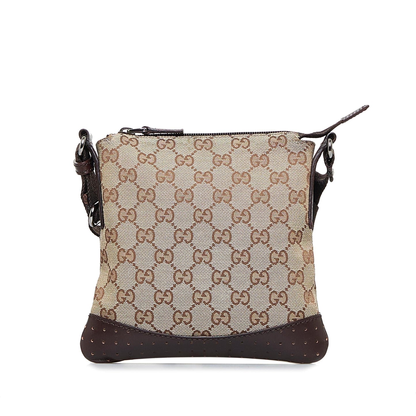 Gucci GG SHG-3LjGj8 Canvas Calf Brown Crossbody Bag