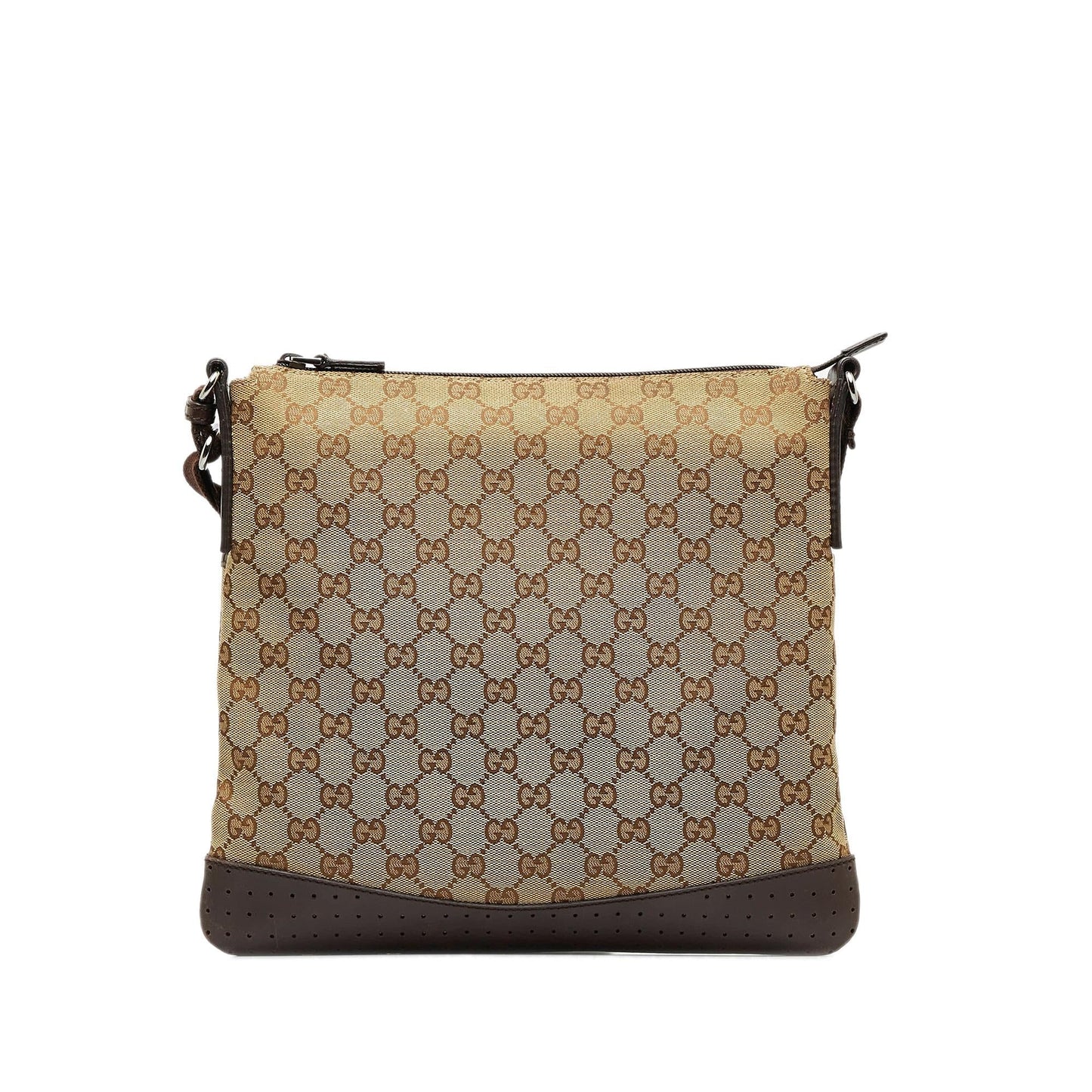 Gucci GG SHG-CPcKvQ Canvas Calf Brown Crossbody Bag