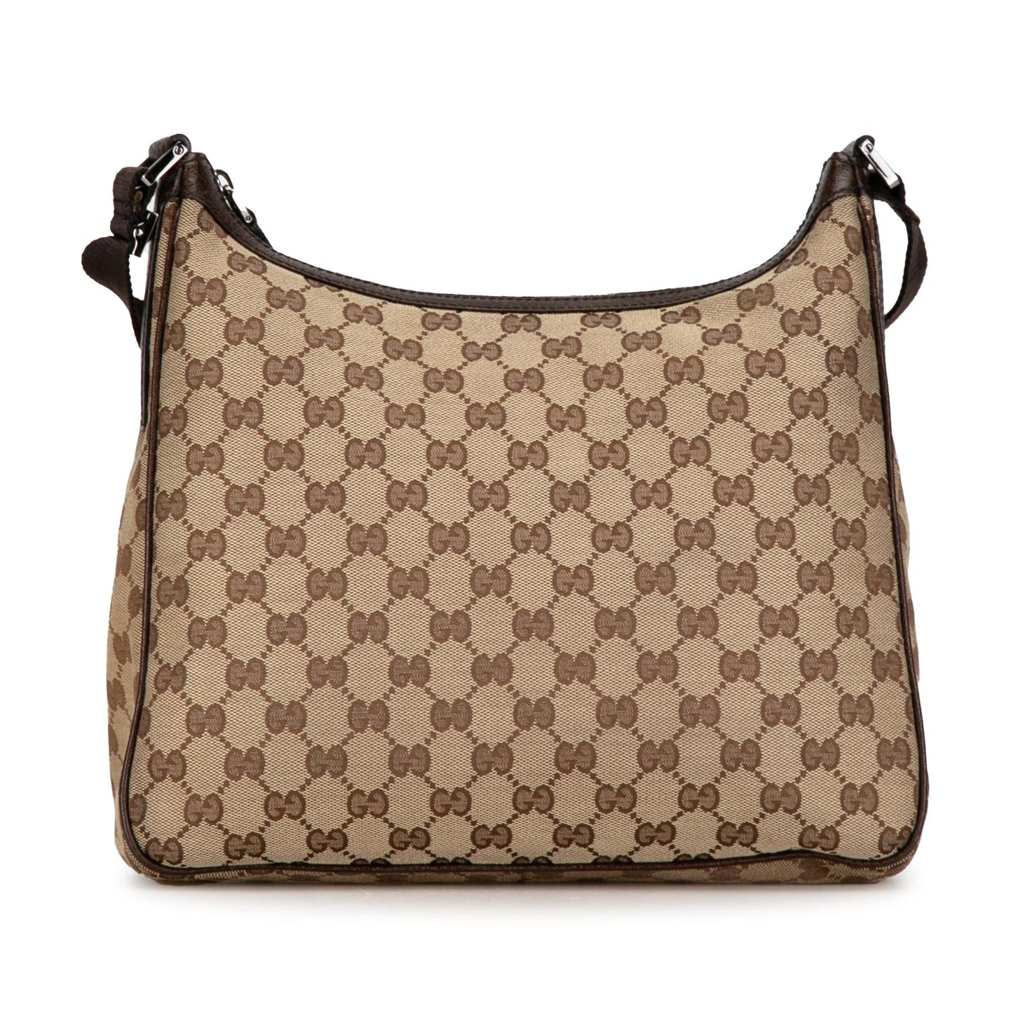 Gucci GG Canvas Calf Brown Crossbody Bag Shg Ccfg9P