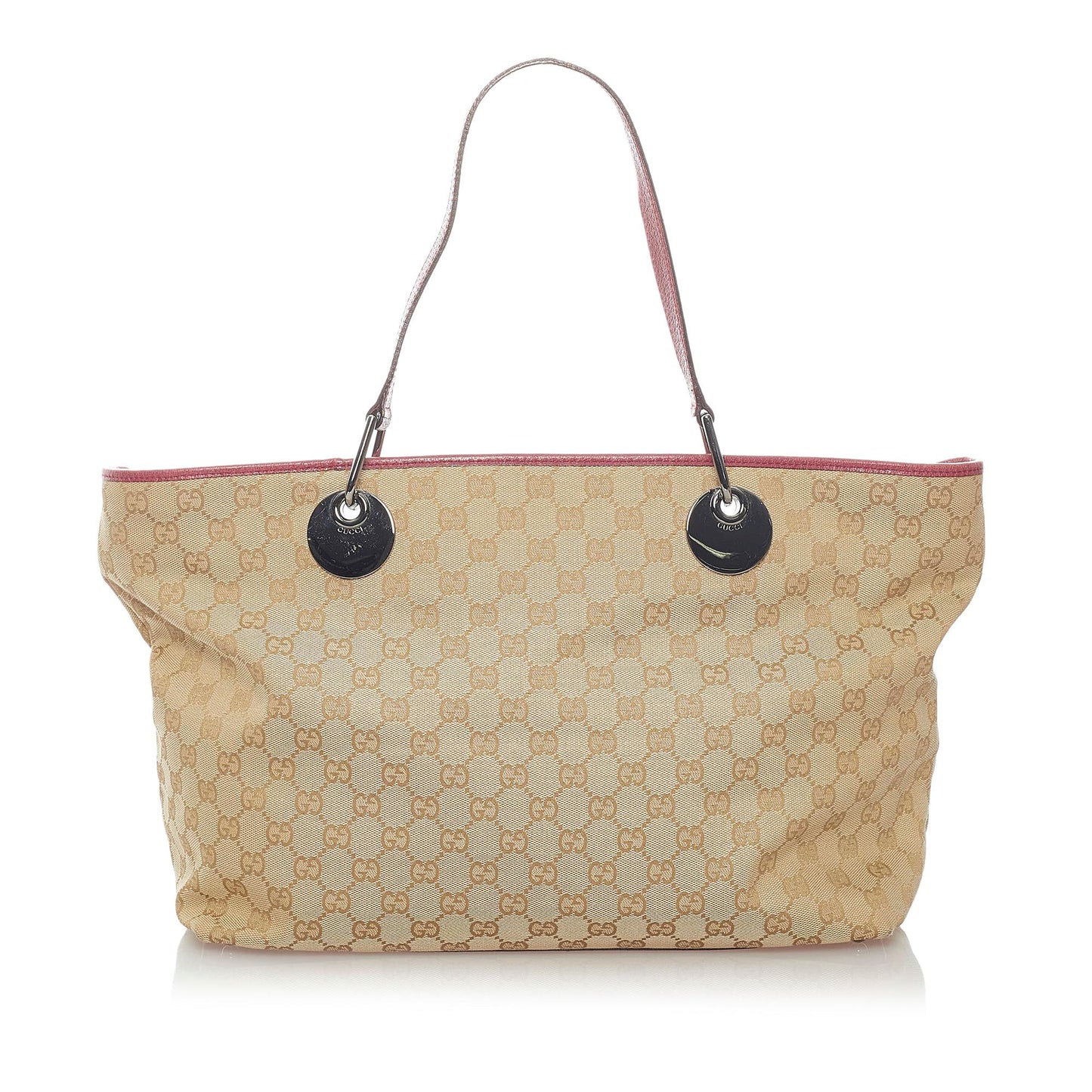 Gucci GG Eclipse SHG Canvas Calf Brown Tote Bag Bag Shg