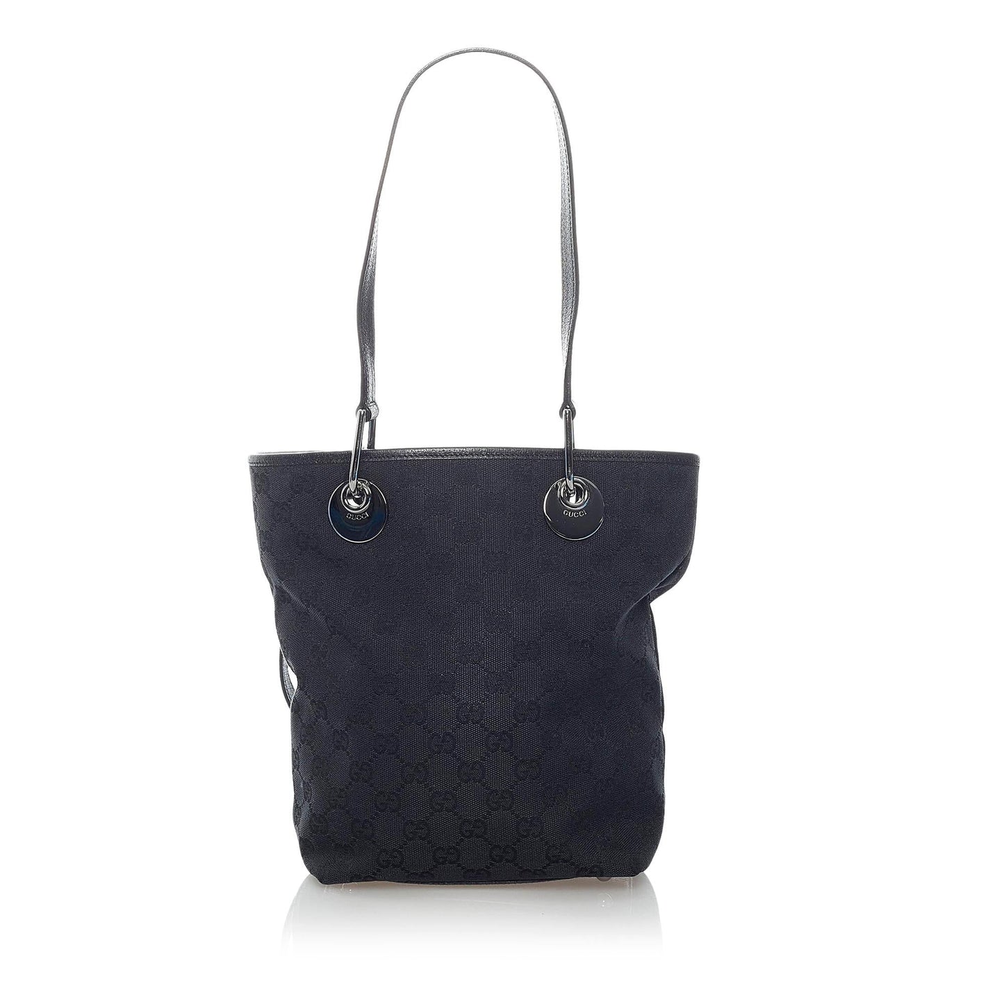 Gucci GG Eclipse SHG Canvas Calf Black Tote Bag Tote Shg