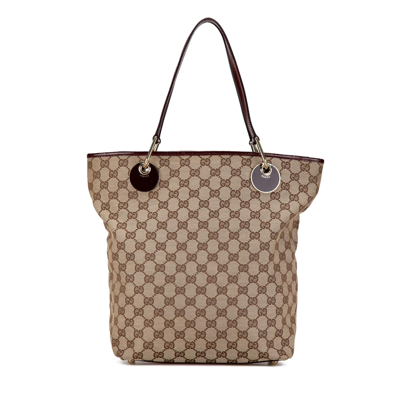 Gucci GG Eclipse SHG-uZPc1Y Canvas Calf Brown Tote Bag