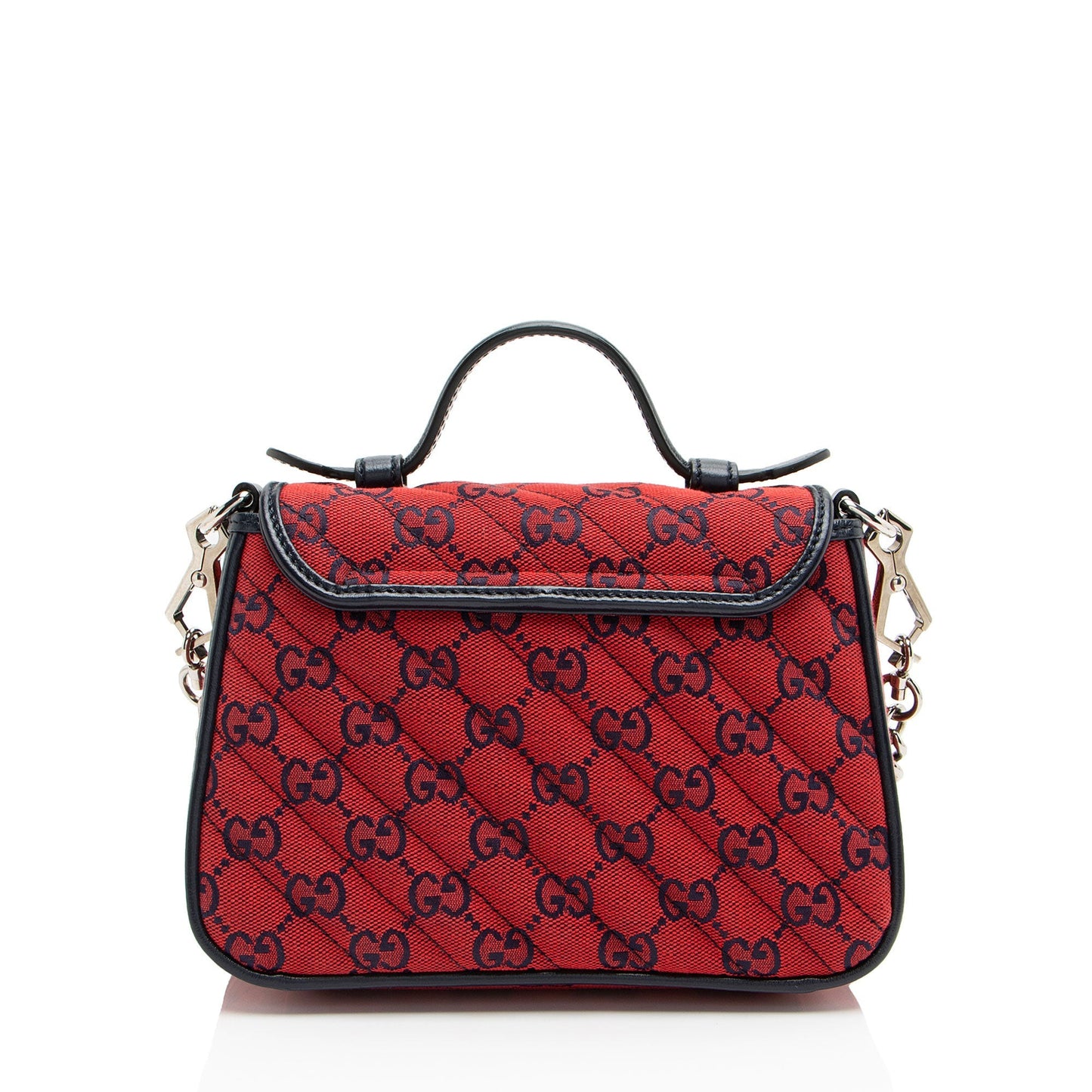 Gucci GG Marmont Canvas Mini Top Handle Crossbody Bag