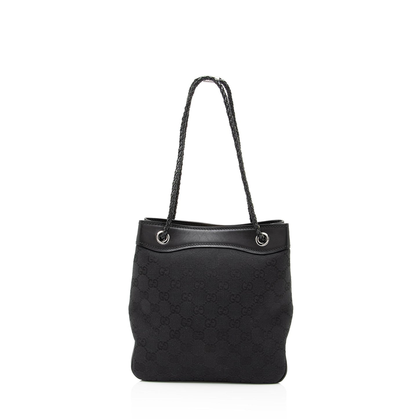 Gucci GG Gifford SHF-X9PAGw Leather Canvas Black Small Tote Bag