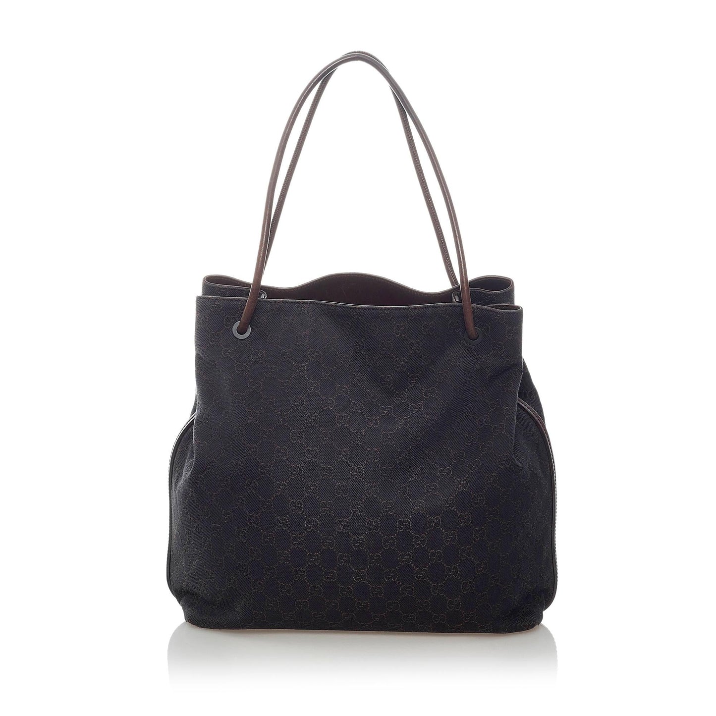 Gucci GG Gifford SHG Canvas Black Brown Tote Bag