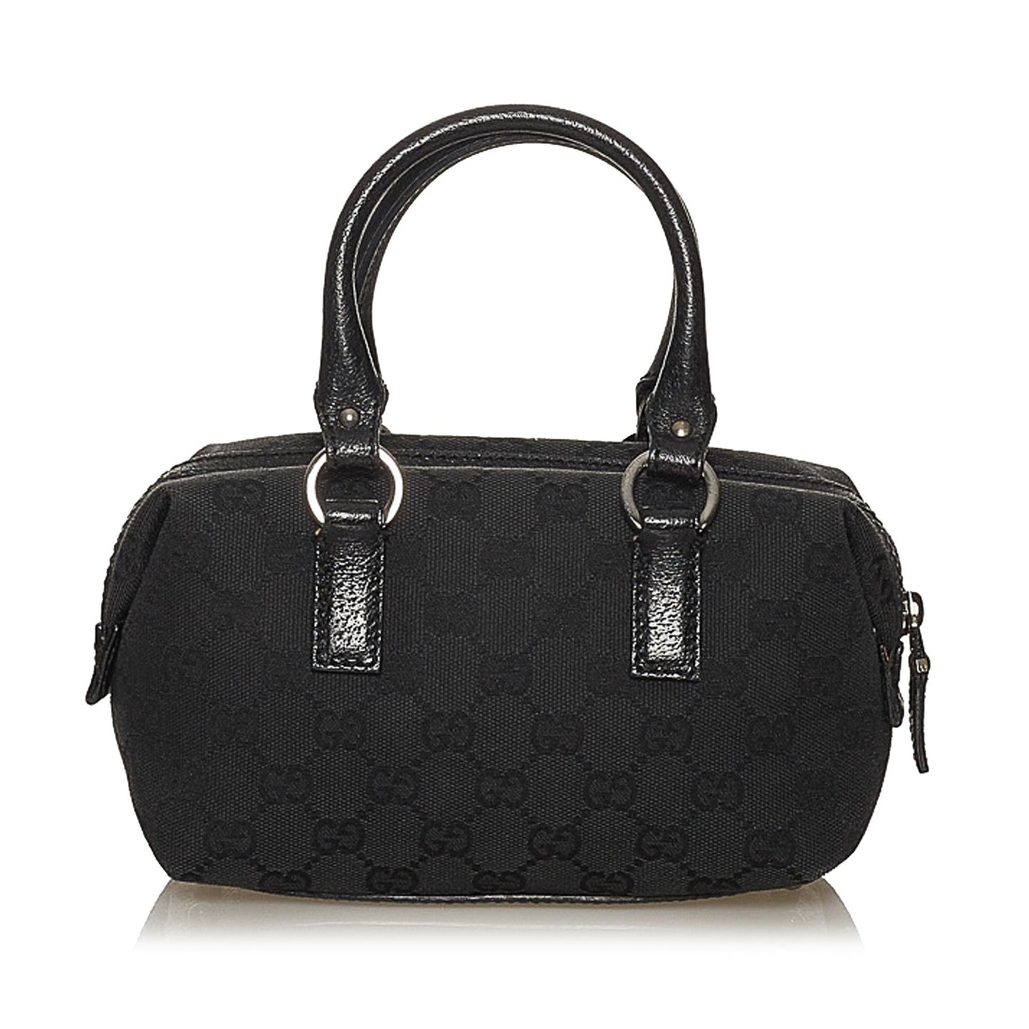 Gucci GG SHG Canvas Black Satchel Bag 3