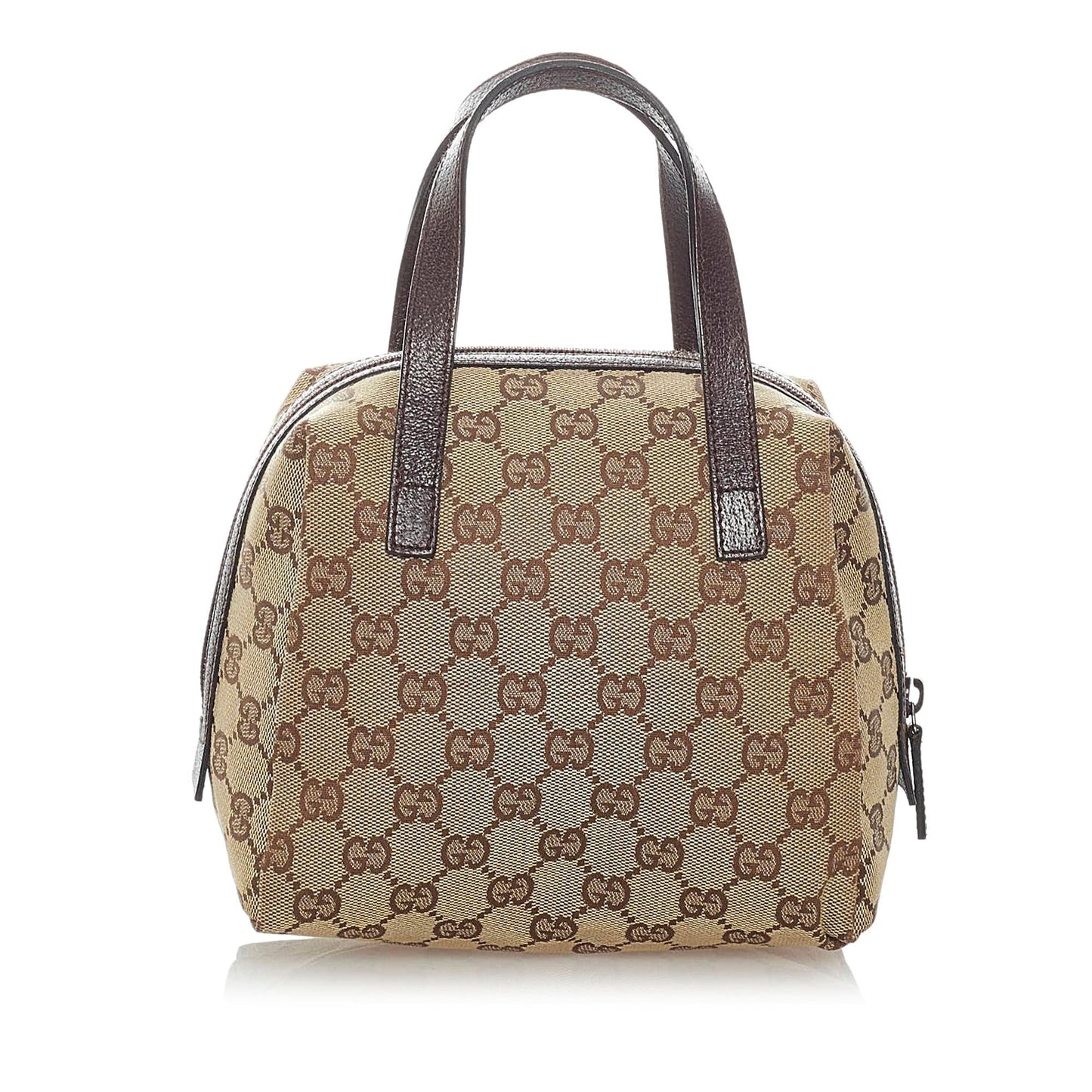 Gucci GG SHG Canvas Brown Satchel Bag 11
