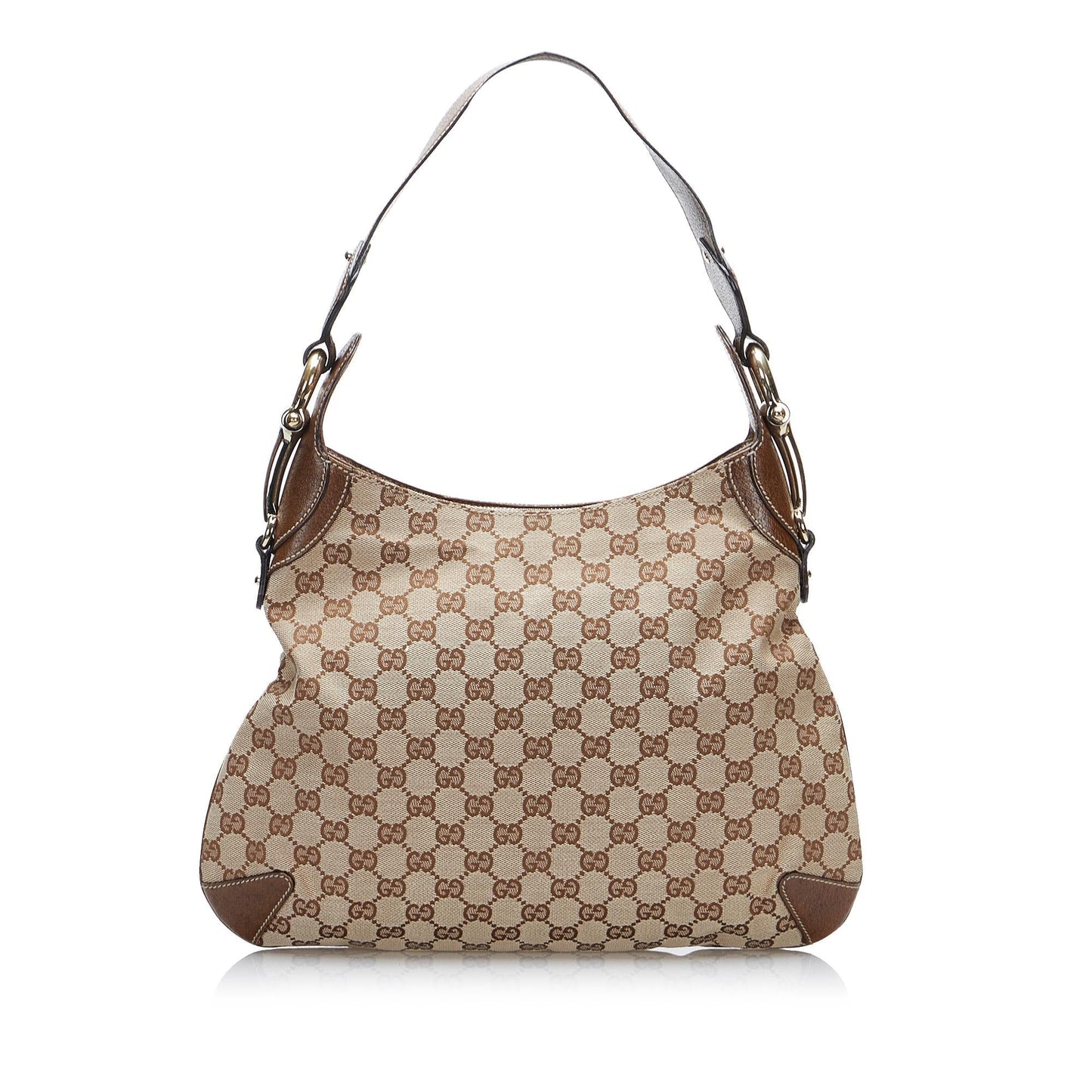 Gucci GG Horsebit Creole SHG-y6YgpM Canvas Brown Shoulder Bag