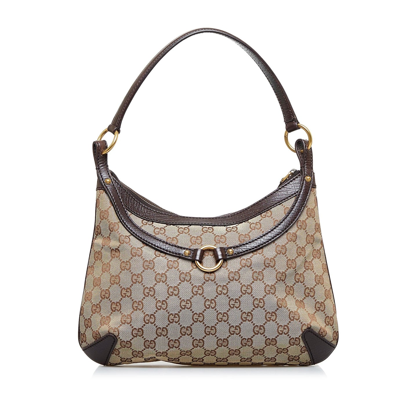 Gucci GG Horsebit SHG-3vKr0U Canvas Brown Shoulder Bag